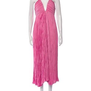 COPY - ALC Pink Angelina Plisse-Satin Maxi Dress